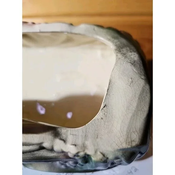 Vintage Brush McCoy Teal Green Planter Pink Antelope Deer Gazelle Pottery 1950s - Picture 3 of 12